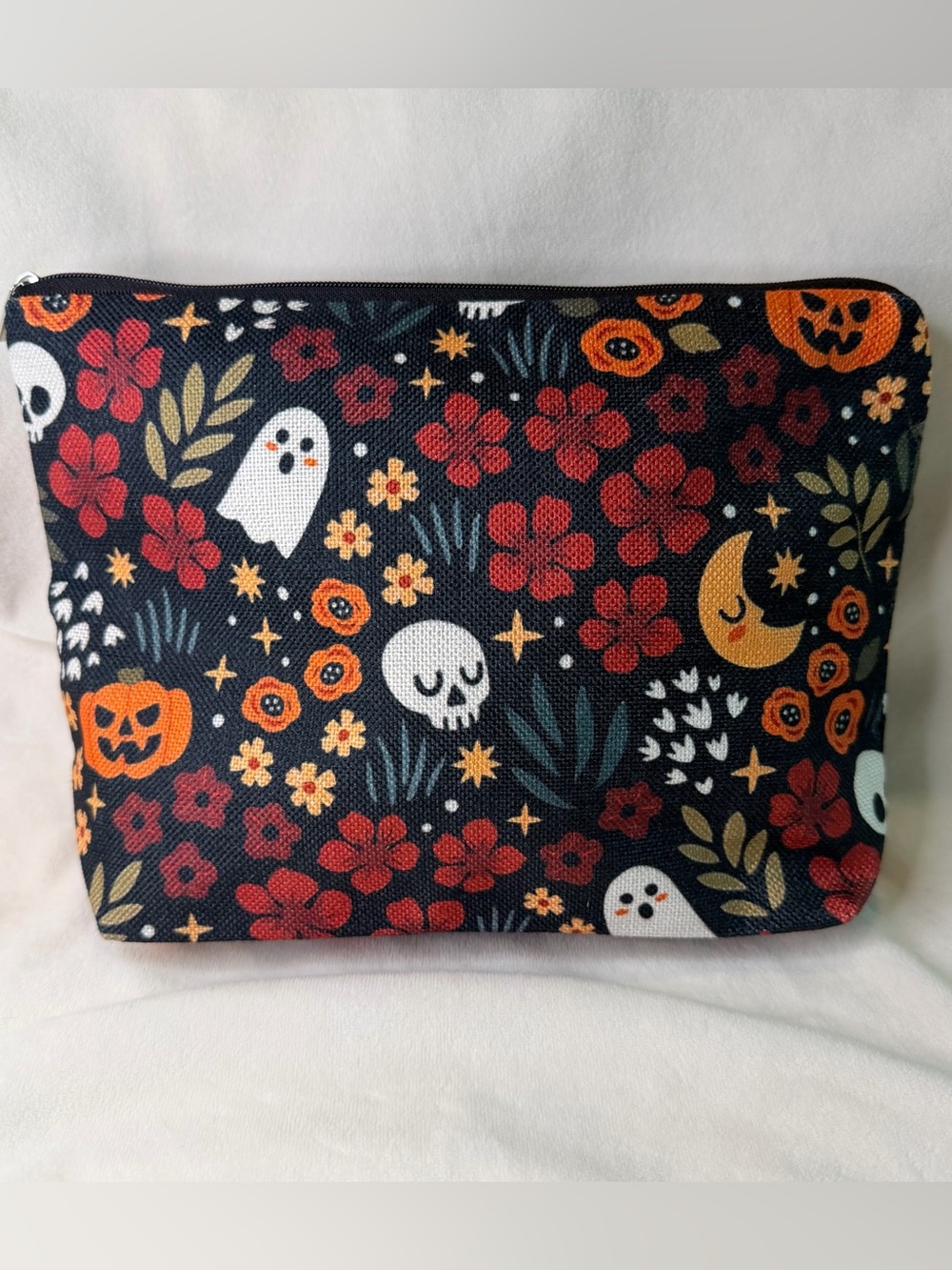 NWT Spooky Coffee Lover Halloween Pumpkin Purse Pouch Bag Charm Ghost Drink Pins - Picture 3 of 11